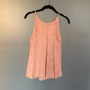 Cloth and Stone Tie Back Tank Red & White XSmall